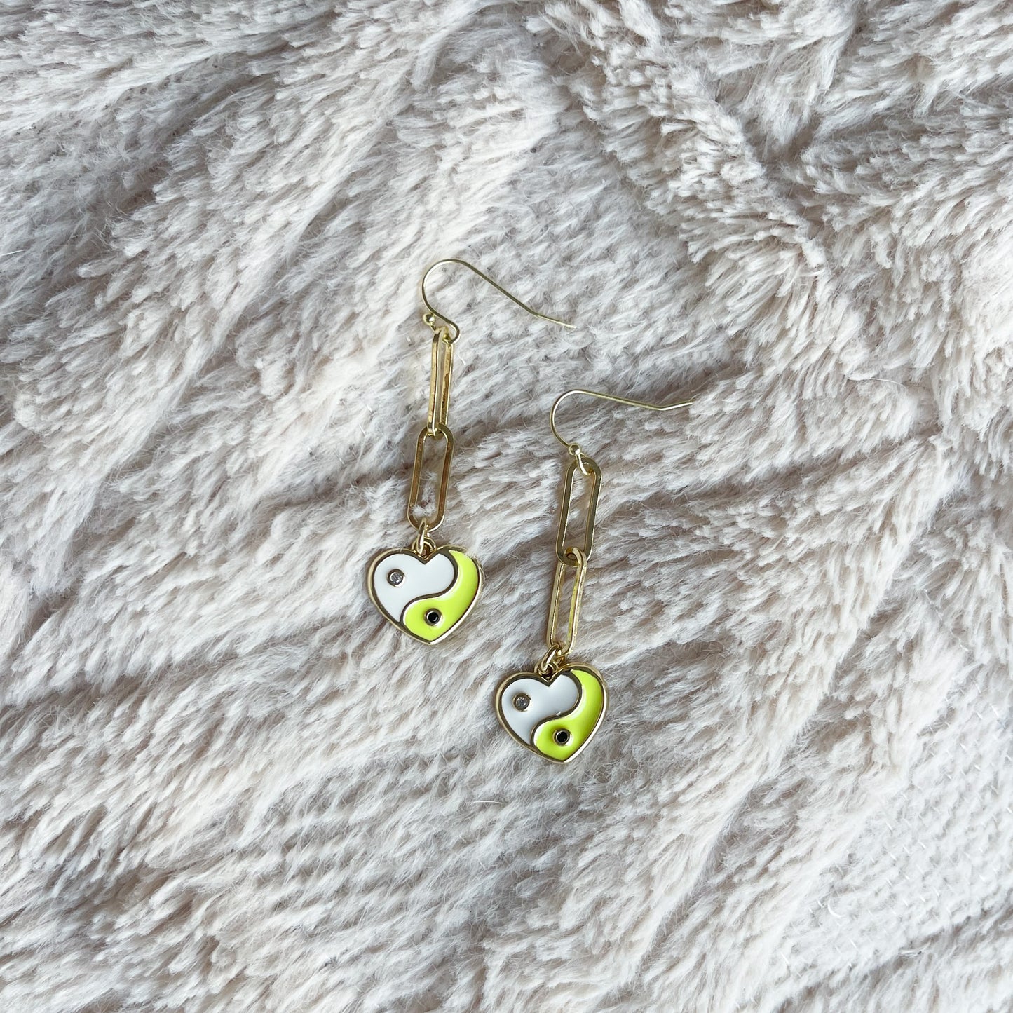 Paperclip Yin Yang Earrings