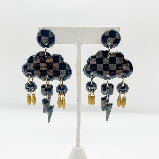 Roxy Earrings [Black + Gold]
