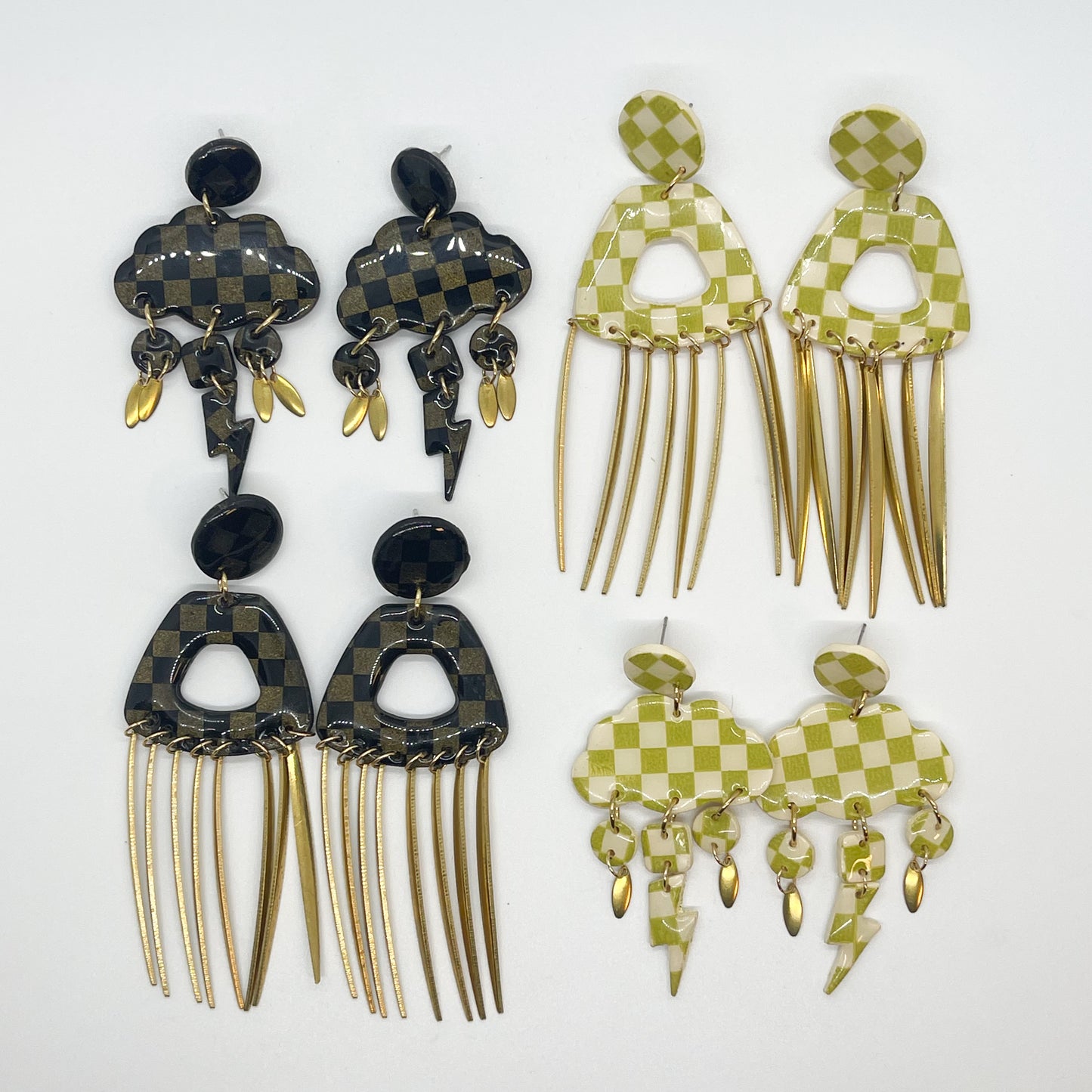 Roxy Earrings [Black + Gold]