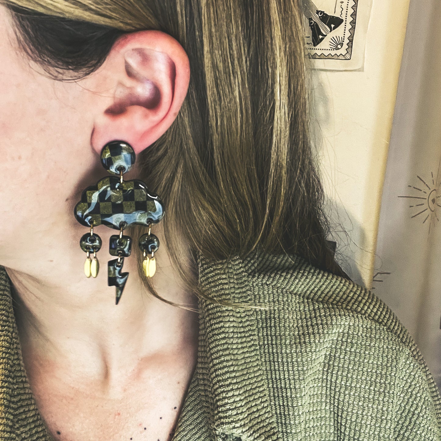 Roxy Earrings [Black + Gold]