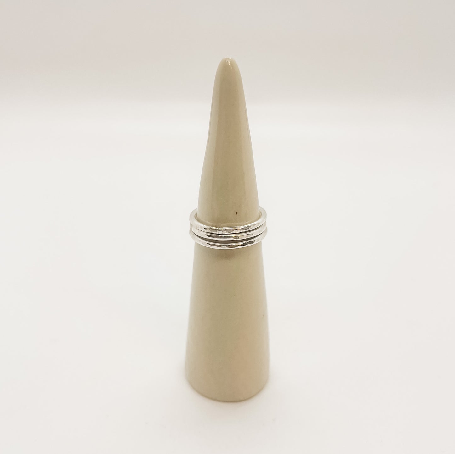 Sterling Silver Stackers - Hammered (Set of 3)