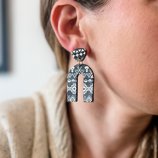 Santa Fe Earrings (Black)