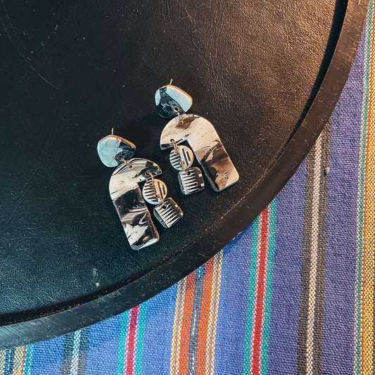Black Abstraction Earrings