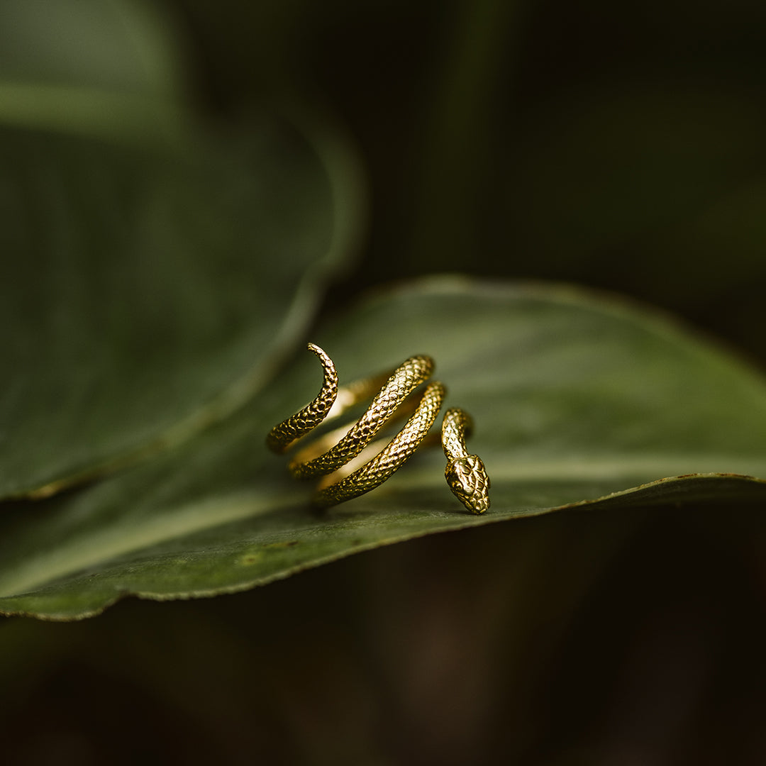 Amelia Brass Snake Ring - Size 5.5 to 6